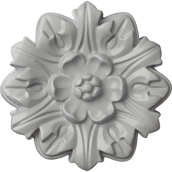 Ekena Millwork Emery Leaf Ceiling Medallion, Hand-Painted Frost, 7 5/8"OD x 1"P CM07EMFRF - main